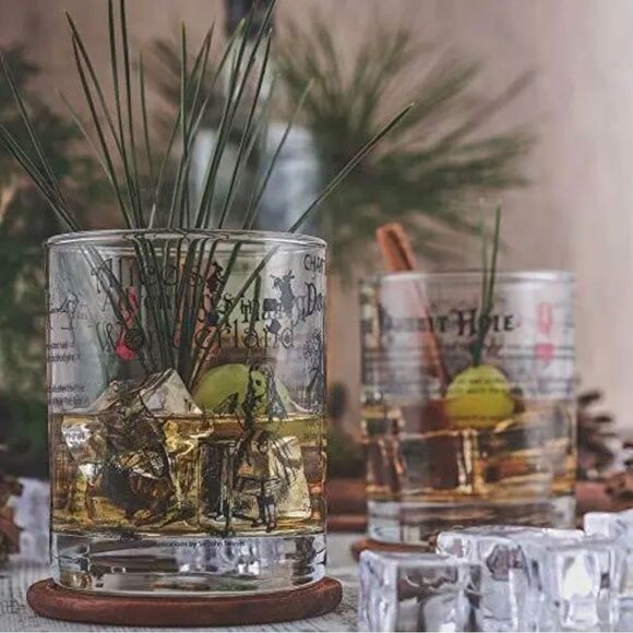 Greenline Goods Alice in Wonderland Whiskey Glasses Literature Rocks Glassware - Picture 5 of 10